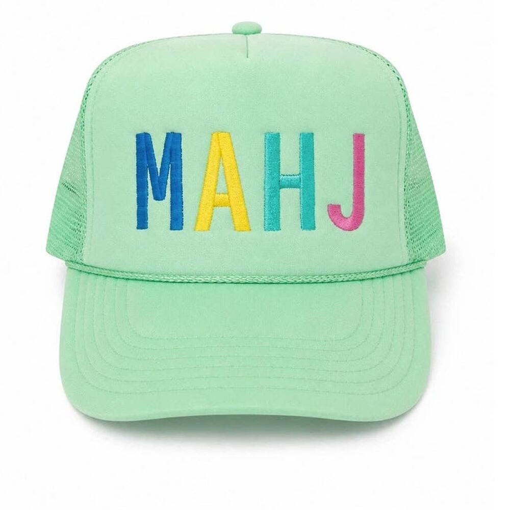 Seafoam MAHJ Mahjong Foam Trucker Hat